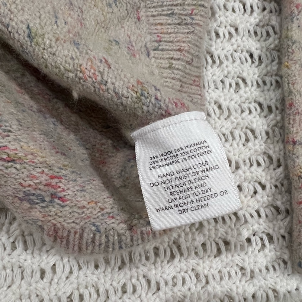 White + Warren Confetti Mock Neck Wool Sweater - Picture 8 of 9